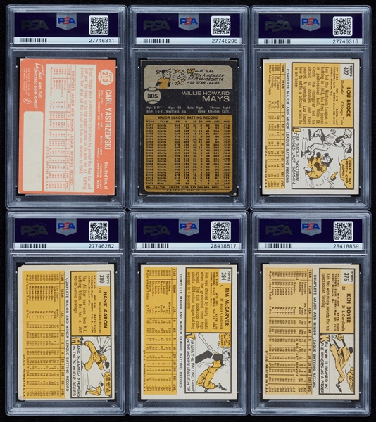 1963 and 1964 Topps With HOFers, Eight PSA Graded (48)