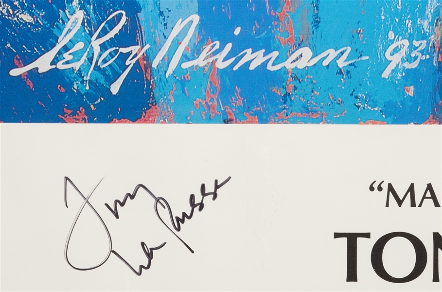 Tony LaRussa & Dennis Eckersley Signed LeRoy Neiman Framed Print (BAS)