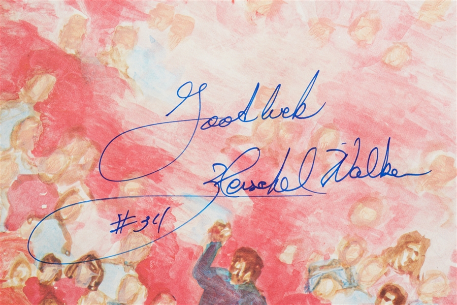 Herschel Walker Signed Herschel Breaks SEC Scoring Record Poster