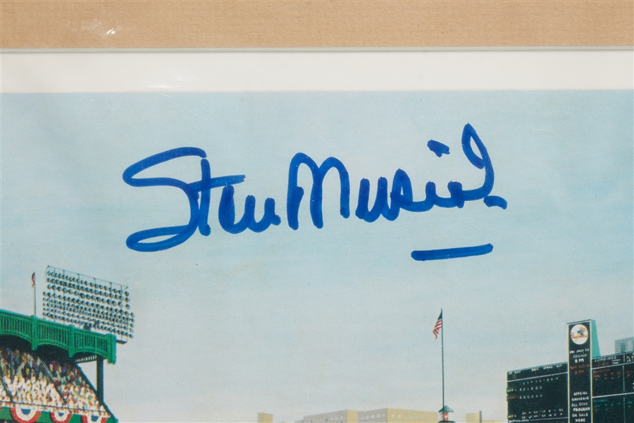 Stan Musial, George Brett, Fergie Jenkins & Dwight Gooden Signed Posters (4)