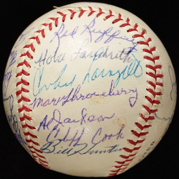 1962 New York Mets Team-Signed Baseball with Hornsby & Hodges (20) (BAS)
