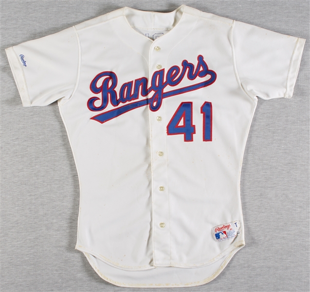 Kevin Brown 1989 Game-Used Rookie Rangers Home Jersey