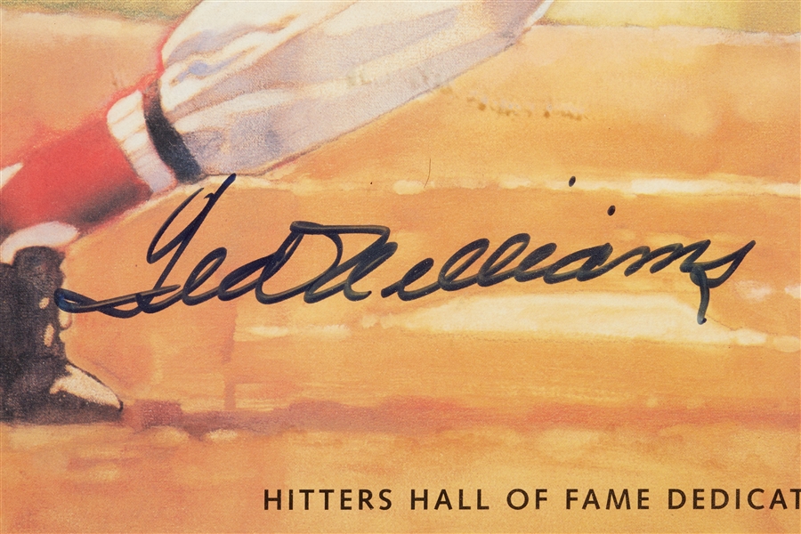 Ted Williams Signed Framed Museum Poster