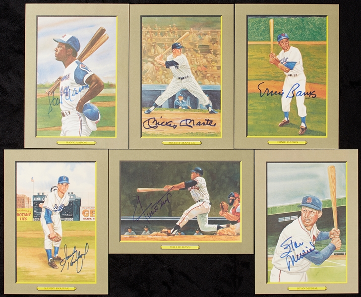 Perez-Steele HOF Greatest Moments Set with Autographs Including Mantle, Aaron, Mays (54)
