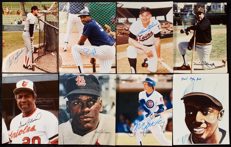 Signed 8x10 Photo Hoard with HOFers (100+)