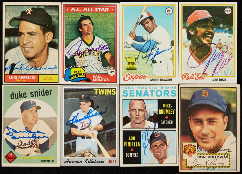 Superstar Signed Trading Card Group Loaded with HOFers (155)
