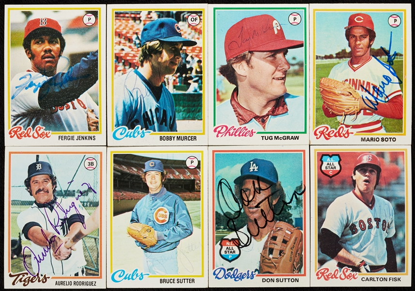 Signed 1978 Topps Baseball Near Set (549/726) with 85 Extras