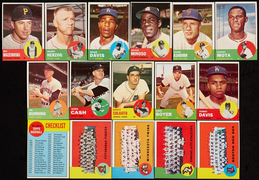 High-Grade 1963 Topps Baseball Partial Set (360)