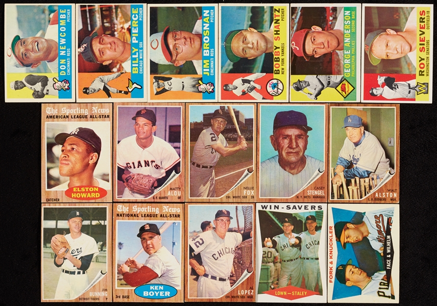 1960 and 1962 Topps Baseball Partial Sets With HOFers (401)