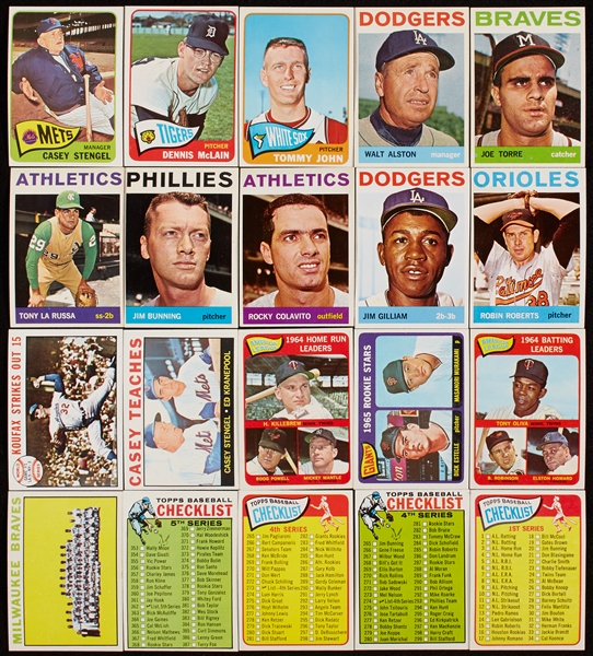 1964 and 1965 Topps Baseball Partial Sets (482)