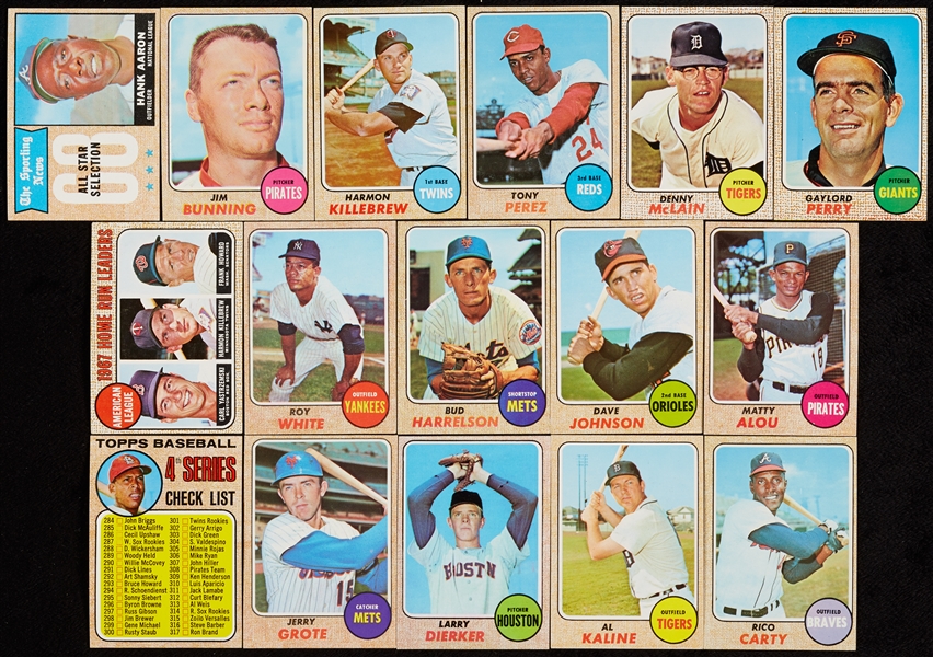 1968 Topps Baseball Partial Set (341)