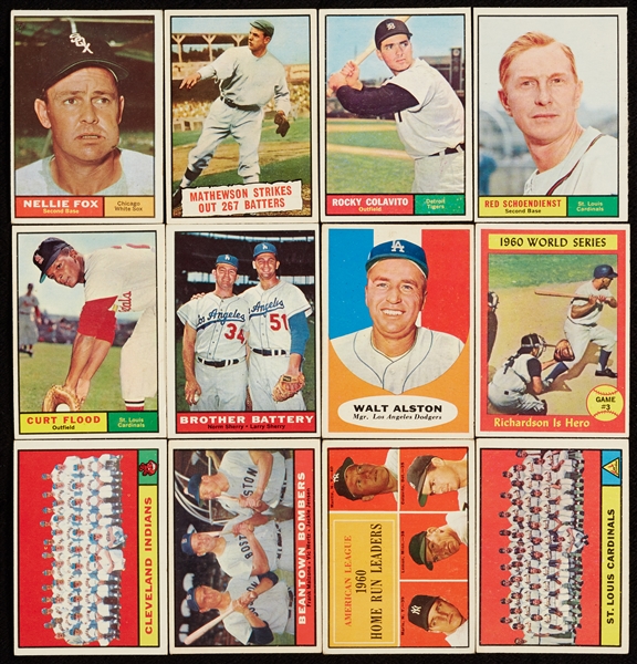 1961 Topps Baseball Partial Set With HOFers (372)