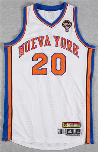 Mike Bibby 2011-12 Game-Used Knicks Latin Night Jersey (Steiner)