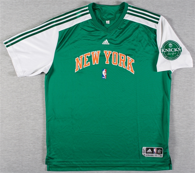 Roger Mason Jr. 2011 Knicks Game Used Climalite St. Patrick's Day Shooting Shirt (Steiner)