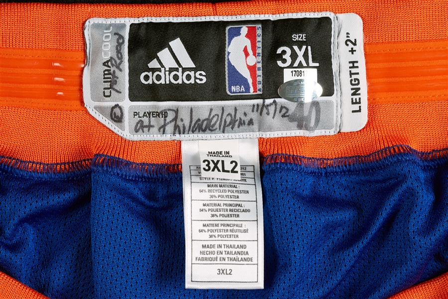 Kurt Thomas 2012-13 Knicks Game-Used Shorts (Steiner)