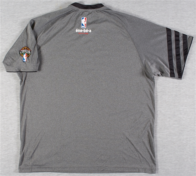 Josh Harrellson 2011-12 Knicks Game-Used Nueva York Grey T-Shirt Lot (2) (Steiner)