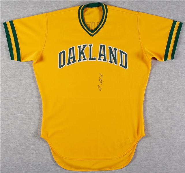 Ron Schueller 1983 A's Game-Used Signed Jersey 
