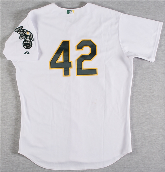 Mike Gallego 2010 A's Game-Used Jackie Robinson Day Jersey (MLB)