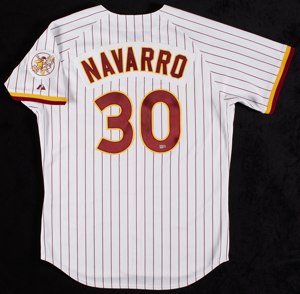 Dioner Navarro 2008 Rays Signed Game-Used Jersey & Pants (MLB) 