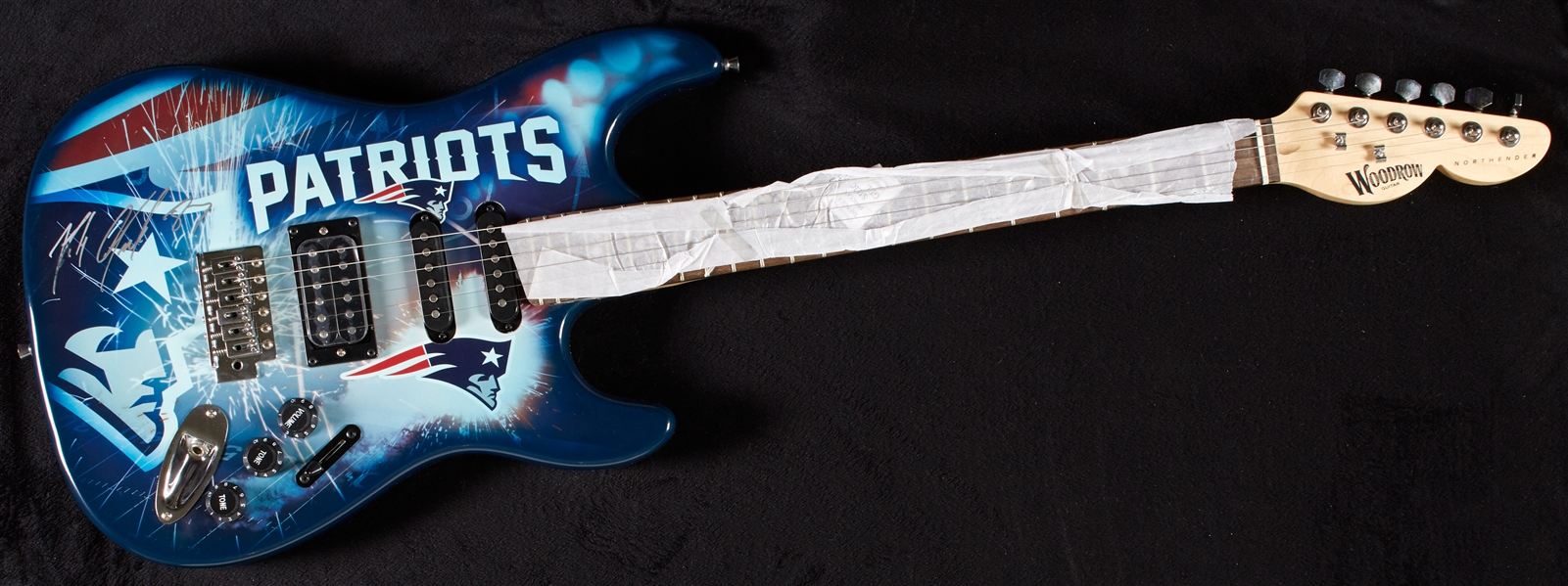 Rob Gronkowski Signed Patriots Guitar (BAS)