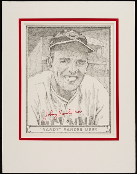 Johnny Vander Meer Signed 1941 Play Ball Murray Tinkelman Original Illustration