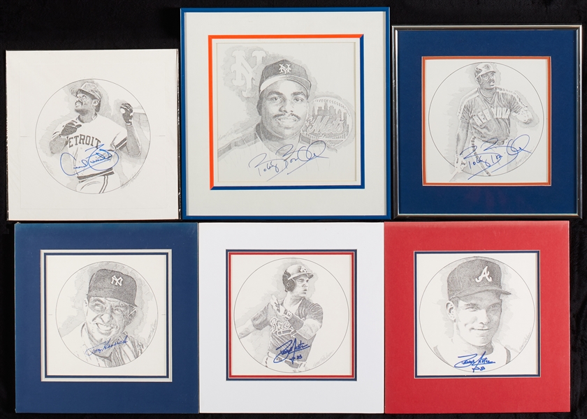 Signed Murray Tinkelman Original Illustrations with Canseco, Justice, Henrich (11)