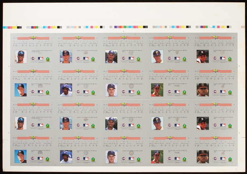 1992 Classic Baseball Unopened Set Box (24) with Uncut Sheet (Jeter RCs)