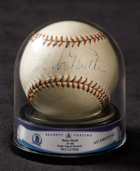 Babe Ruth Single-Signed Spalding Home Run Special Baseball (Graded PSA/DNA 6.5) (AUTO 6) (BAS)