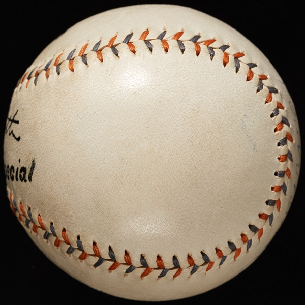 Babe Ruth Single-Signed Spalding Home Run Special Baseball (Graded PSA/DNA 6.5) (AUTO 6) (BAS)