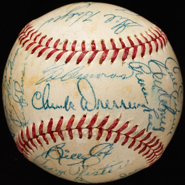 1952 Brooklyn Dodgers Team-Signed ONL Baseball with Campanella, Robinson (26) (PSA/DNA)