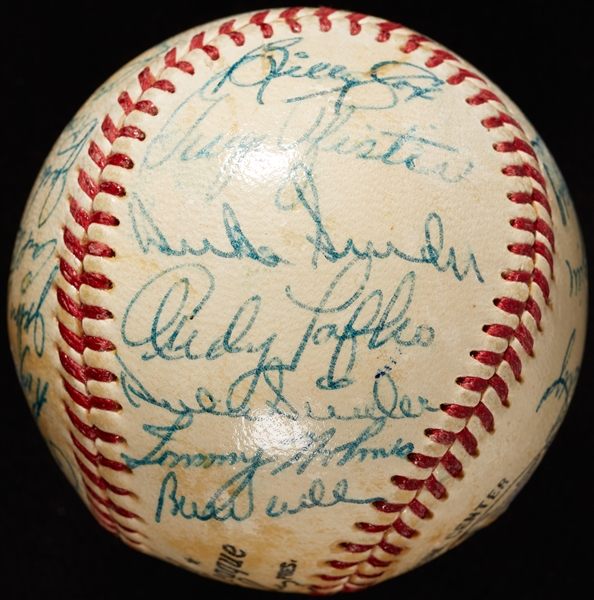 1952 Brooklyn Dodgers Team-Signed ONL Baseball with Campanella, Robinson (26) (PSA/DNA)