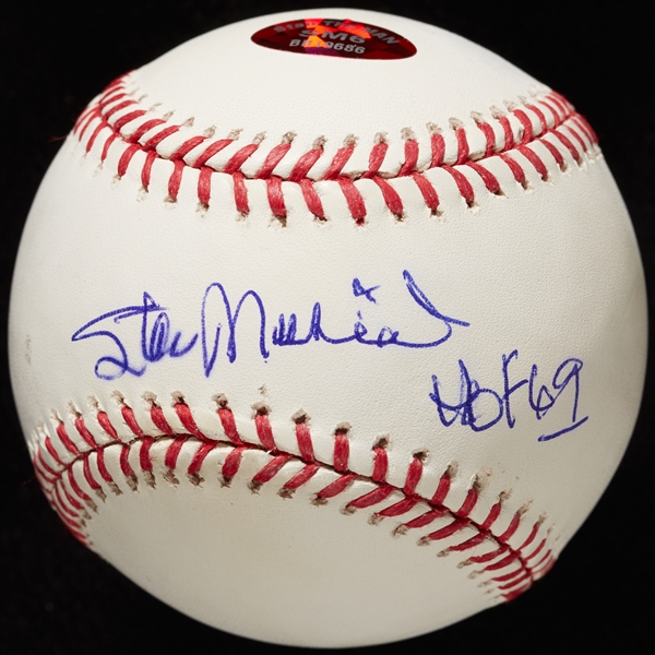 Stan Musial Single-Signed OML Baseball HOF 69 (Stan the Man)