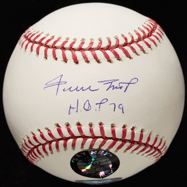 Willie Mays Single-Signed OML Baseball HOF 79 (JSA)