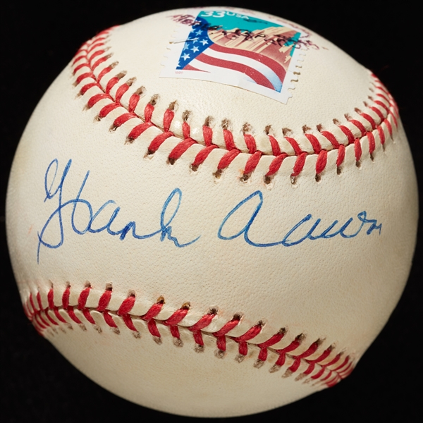 Hank Aaron Single-Signed ONL 715th Anniversary Baseball (JSA)