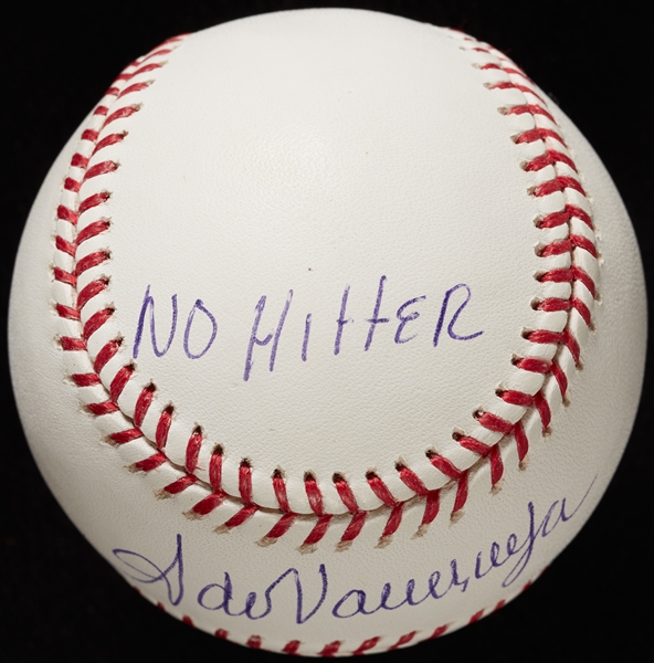 Fernando Valenzuela Single-Signed OML Baseball No Hitter (UDA)