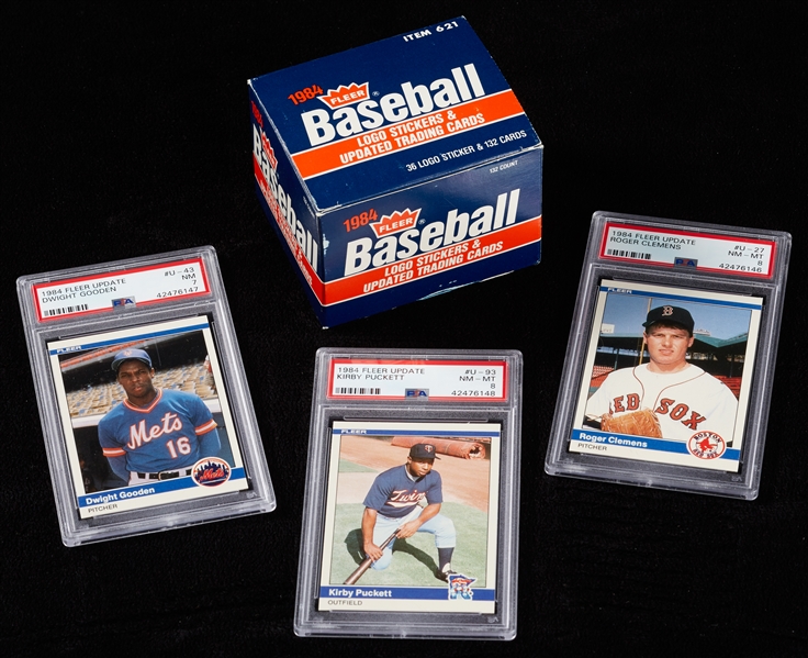 1984 Fleer Update Baseball Complete Boxed Set with Puckett, Clemens, Gooden PSA Graded