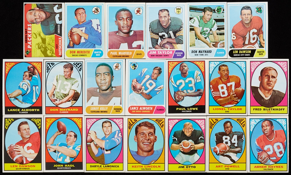 1967 and 1968 Topps Football Near Sets (2)