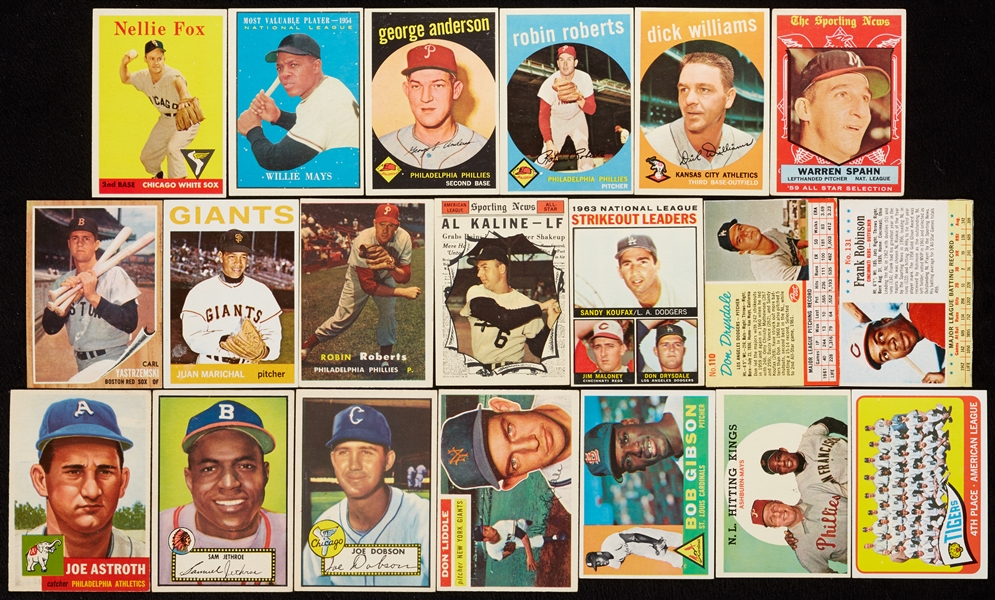 1950s-1960s Topps, Post Cereal Baseball Hoard with HOFers (337)