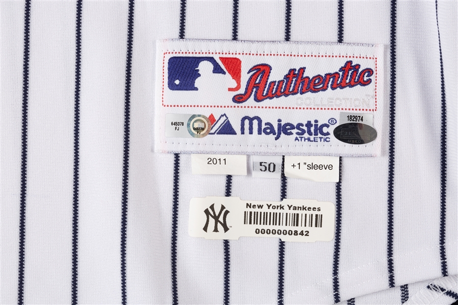 Russell Martin 2011 Game-Used Yankees Jersey - Jeter 3,000 Hit Game (MLB) (Steiner)