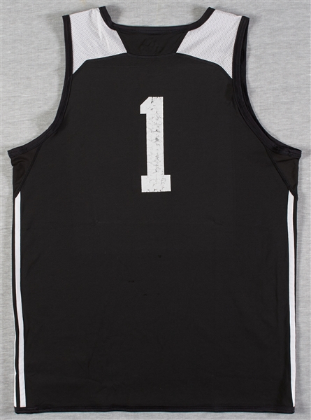 Mason Plumlee 2014-15 Nets Game-Used Reversible Home Practice Jersey (Steiner)