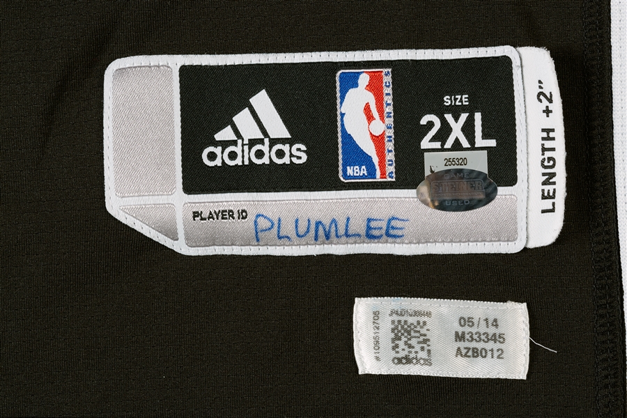 Mason Plumlee 2014-15 Nets Game-Used Reversible Home Practice Jersey (Steiner)