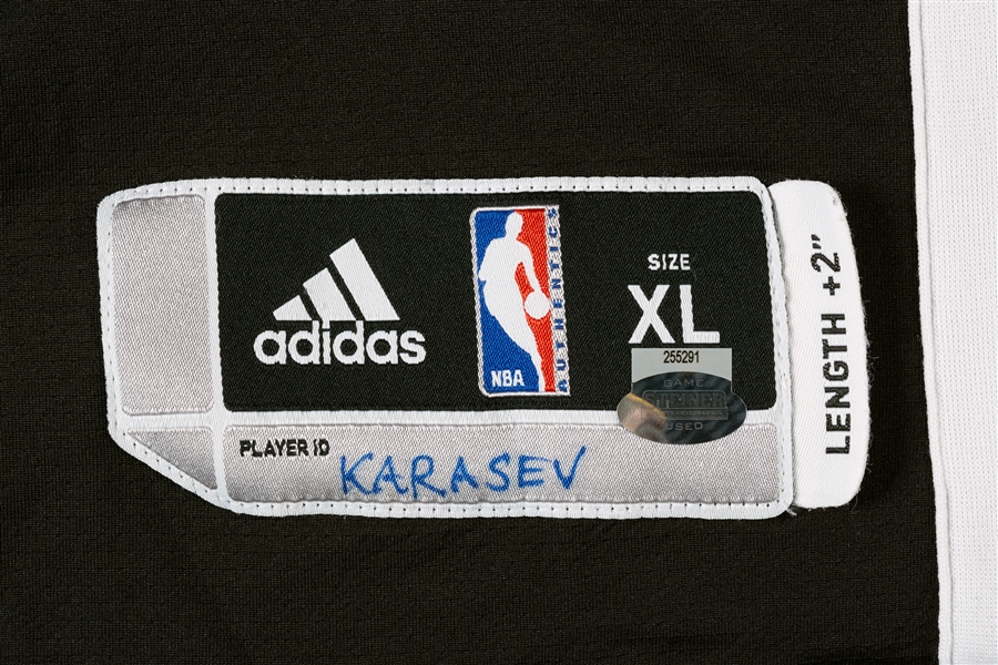 Sergey Karasev 2014-15 Nets Game-Used Reversible Home Practice Jersey (Steiner)