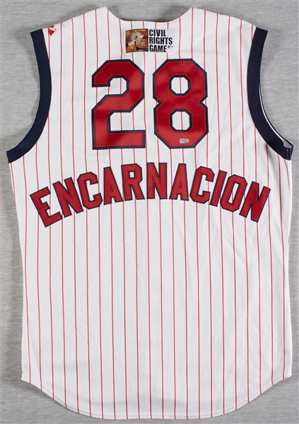 Edwin Encarnacion 2009 Reds Civil Rights Game-Used Jersey (MLB) (Steiner)
