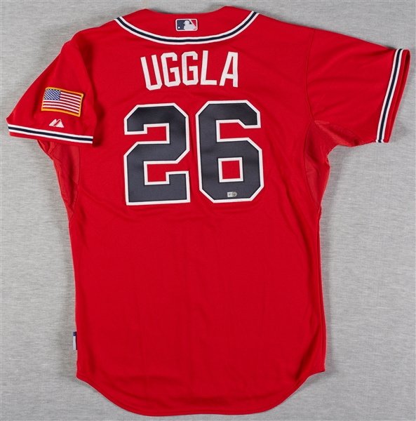 Dan Uggla 2014 Braves Game-Used Military Appreciation Day Jersey (MLB)