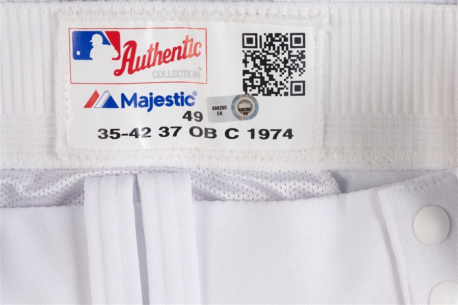 Julio Teheran 2014 Braves Game-Used Hank Aaron 715 40th Anniversary Style Jersey & Pants (MLB)