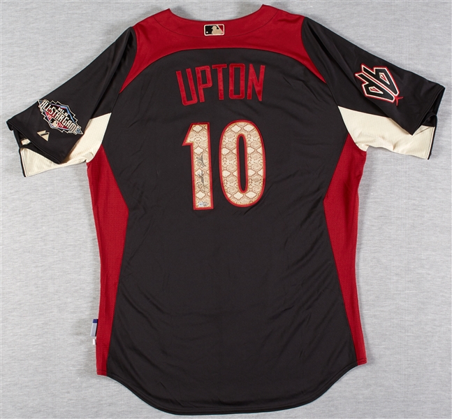 Justin Upton 2011 Diamondbacks Game-Used Signed All-Star Game Batting Practice Jersey (MLB) (BAS)