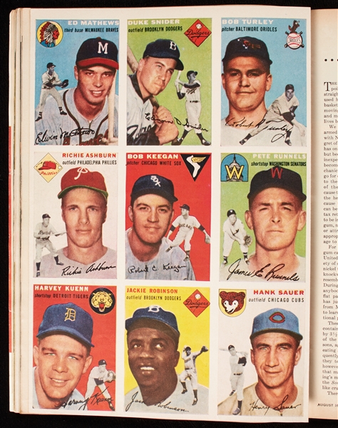 First Issue of Sports Illustrated with Feller, Moryn & Masi Autographs (1954)