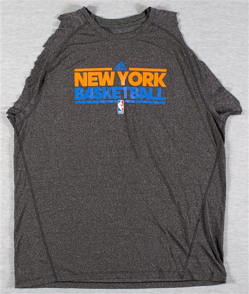 Carmelo Anthony 2012-13 Knicks Game-Used Sleeveless Warmup Shirt (Steiner)