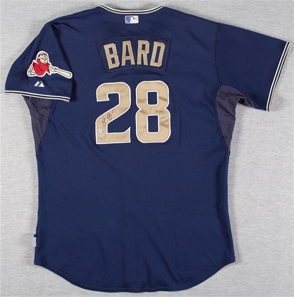 Josh Bard 2008 Padres Game-Used Signed Spring Training Jersey (MLB) 