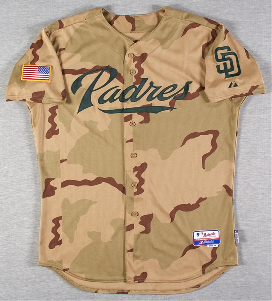 Ryan Ludwick 2011 Padres Team-Issued Signed Military Style Jersey (MLB)
